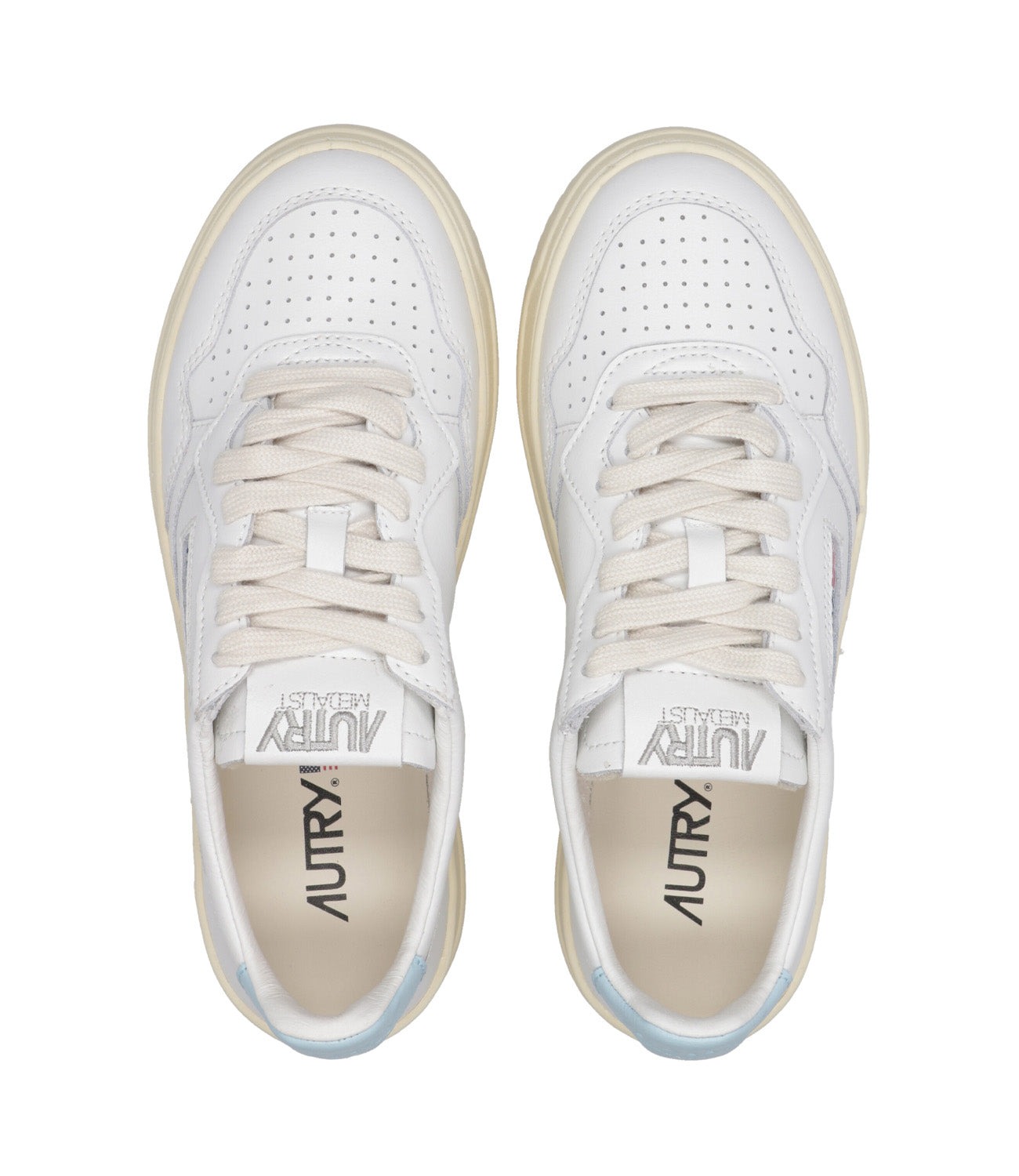 Autry | Sneakers Medalist Low Bianco e Celeste