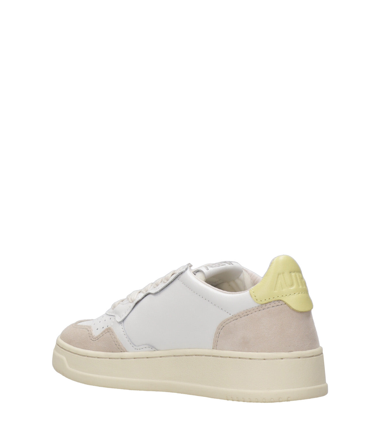 Autry | Medalist Low White and Yellow Sneakers