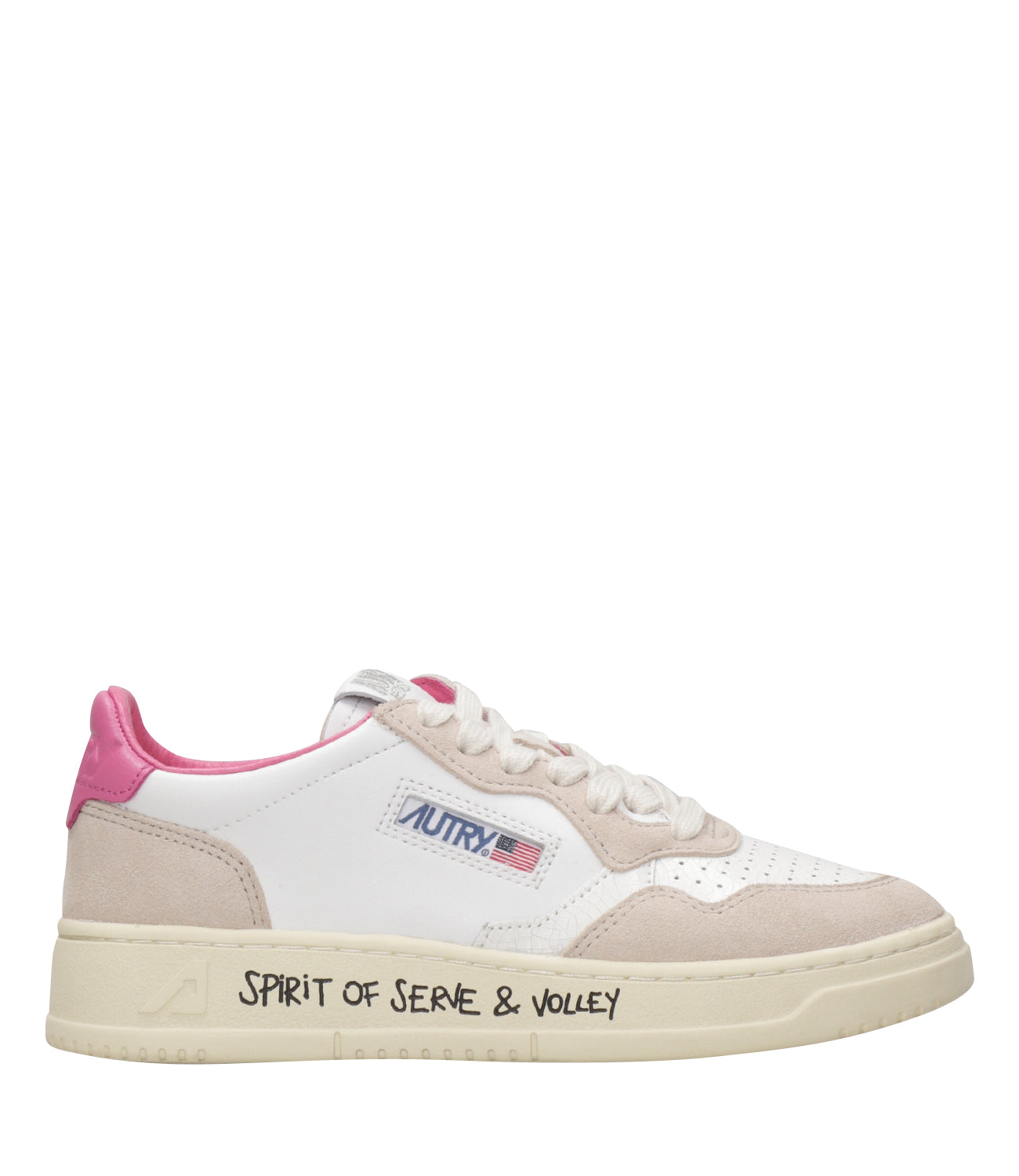 Autry | Sneakers Medalist Low Bianco e Fuxia