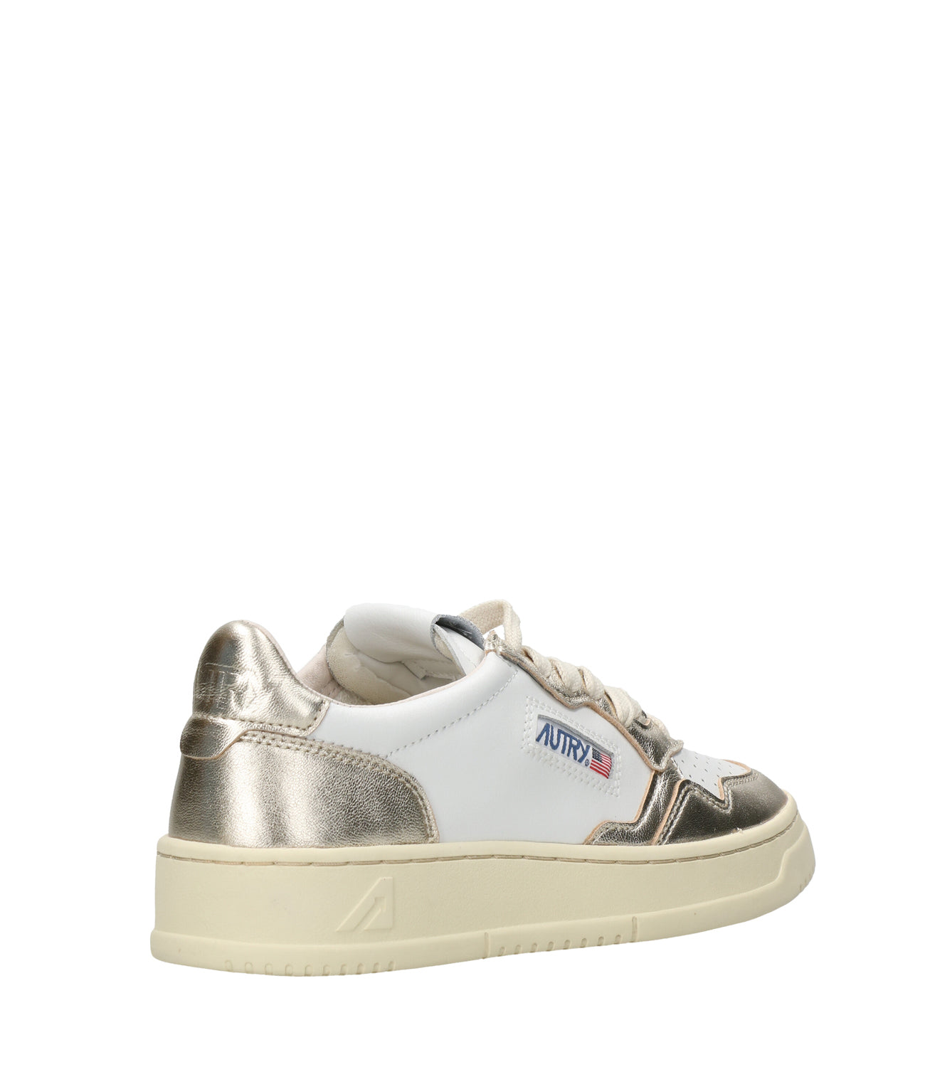 Autry | Medalist Low White and Platinum Sneakers