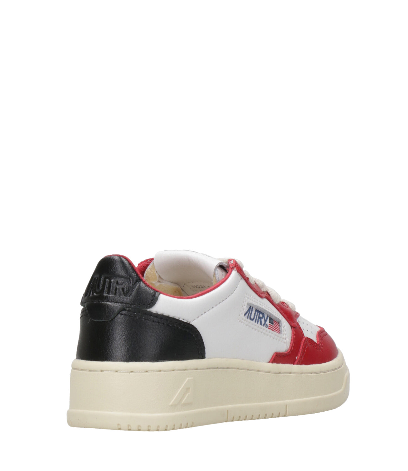 Autry Kids | Medalist Low Sneakers White, Red and Black