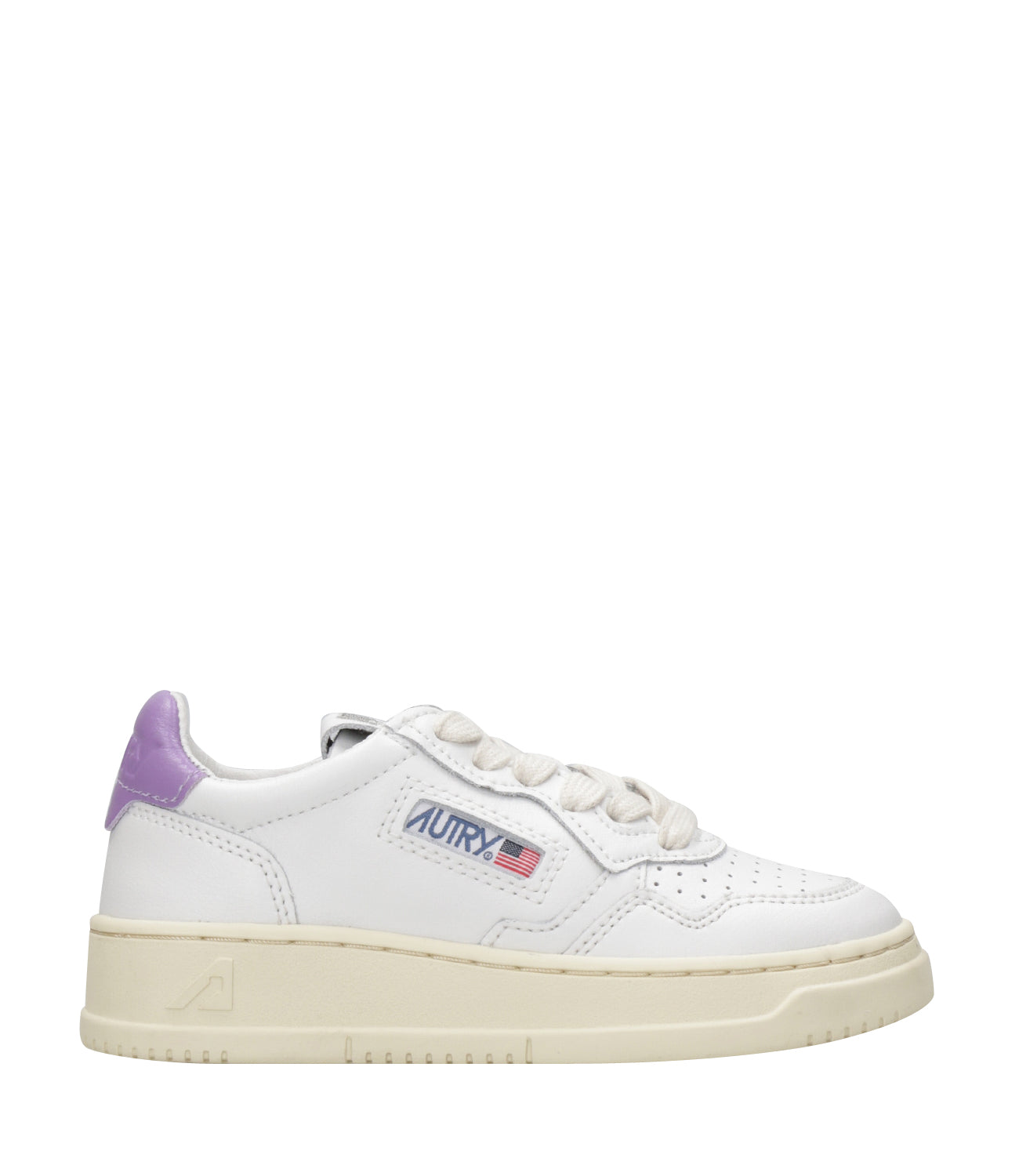 Autry Kids | Medalist Low Sneakers White and Wisteria