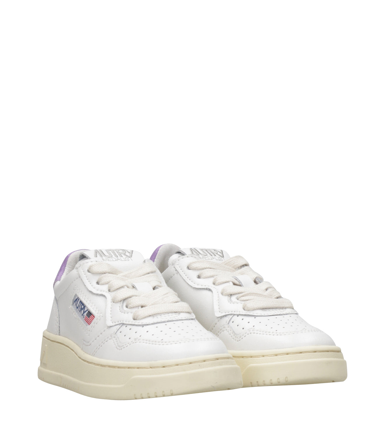 Autry Kids | Medalist Low Sneakers White and Wisteria