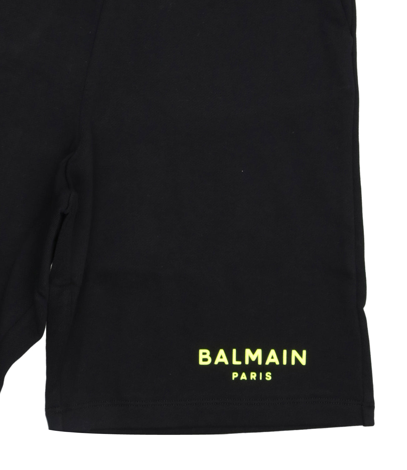 Balmain Kids | Black and Yellow Bermuda Shorts