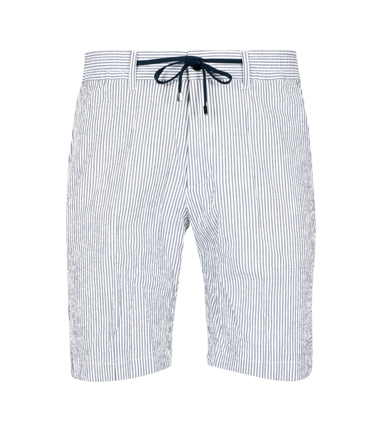 Cruna | White and Blue Bermuda Shorts