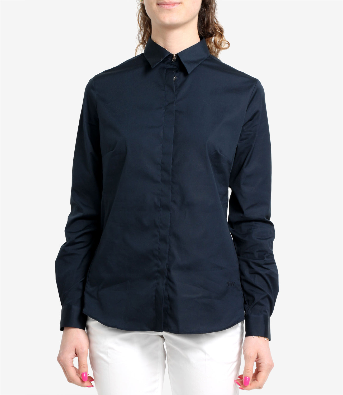 Fay | Navy Blue Basic Slim Shirt