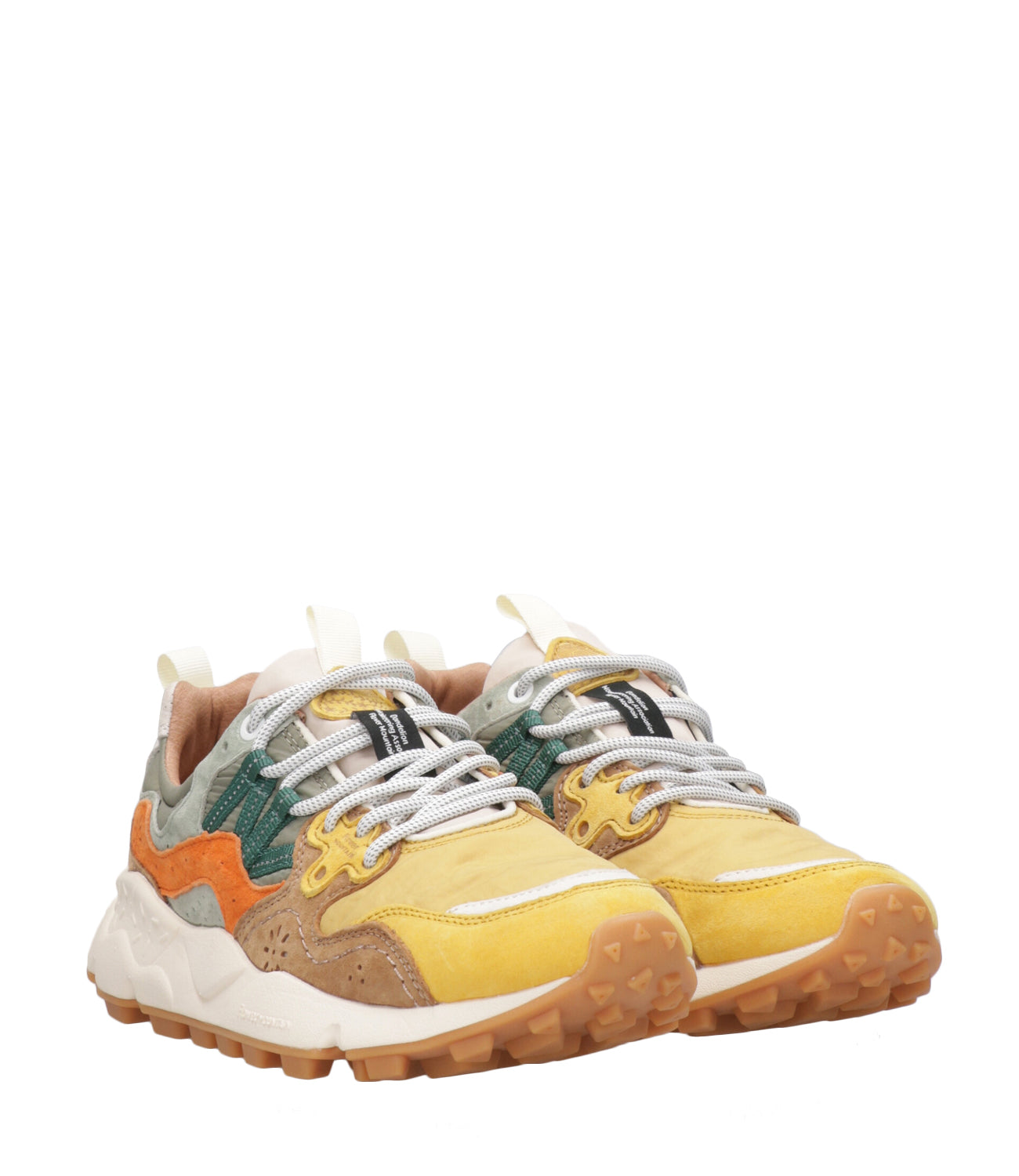 Flower Montain | Orange and Military Green Sneakers