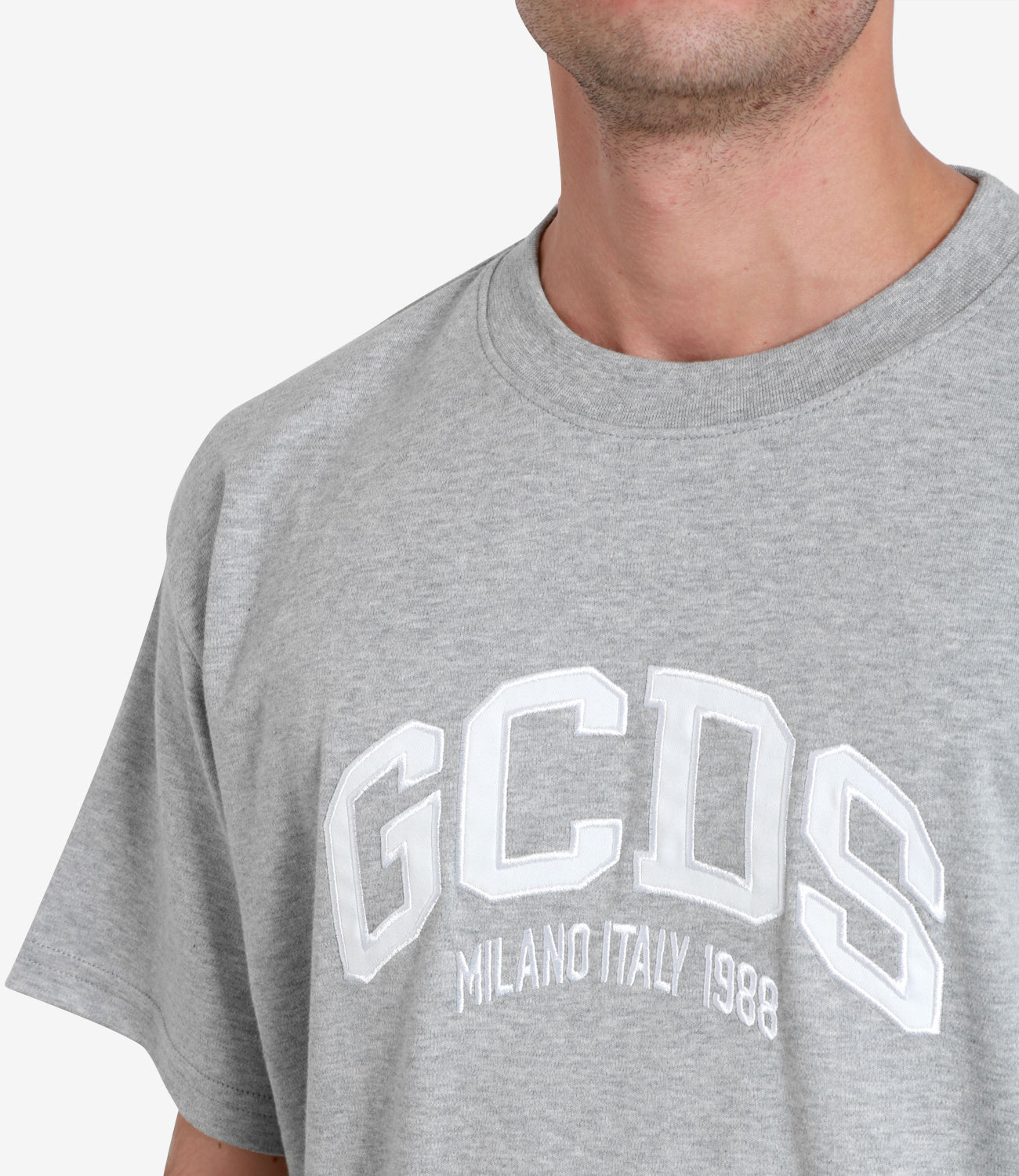 GCDS | T-Shirt Logo Loose Grigia