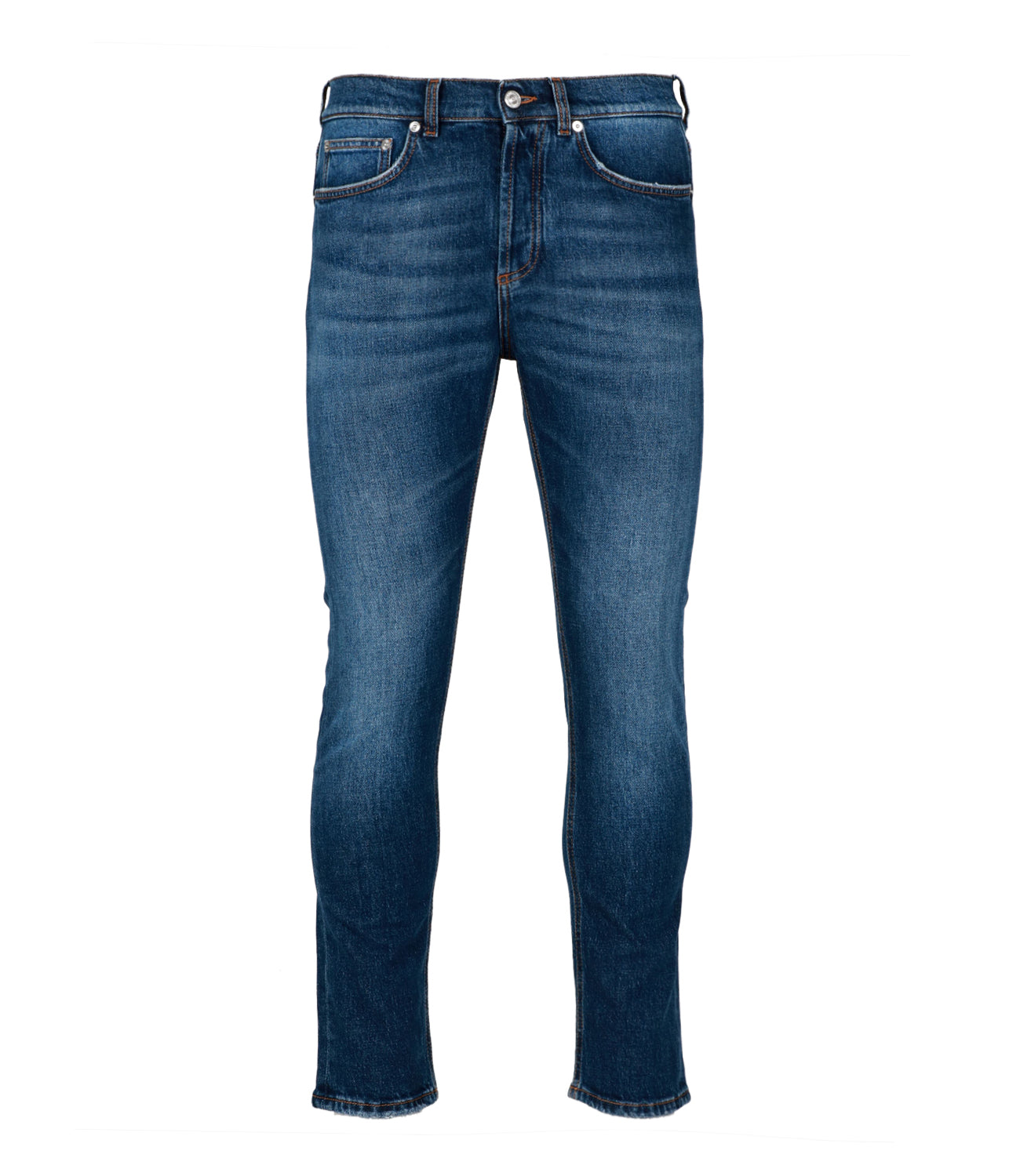 Grifoni | Regular Cropped Fit Blue Jeans