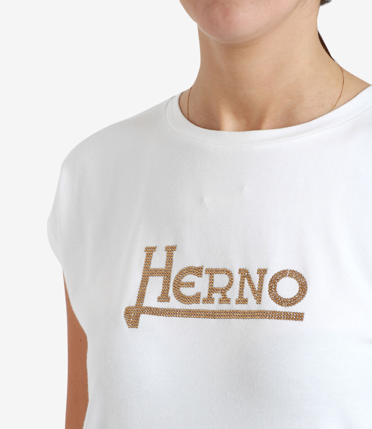 Herno | White and Brown T-Shirt
