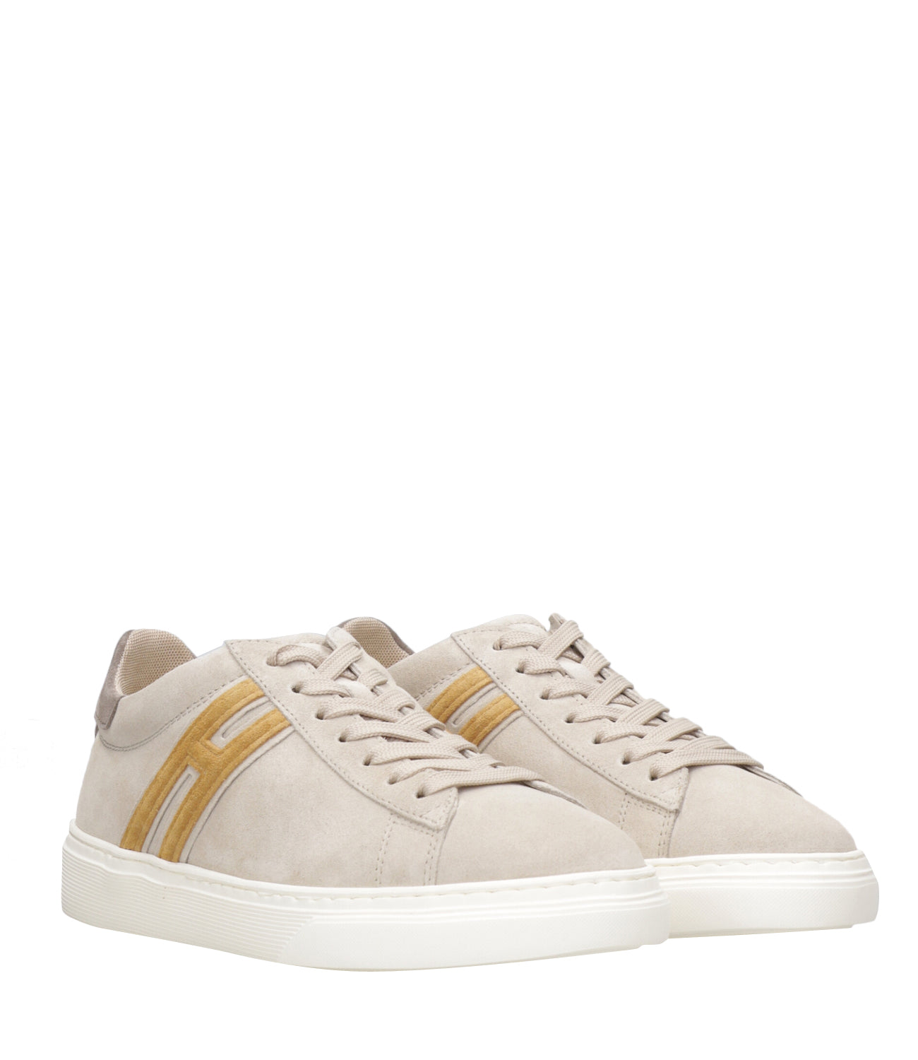 Hogan | Sneakers H365 Lace-up Beige and Yellow