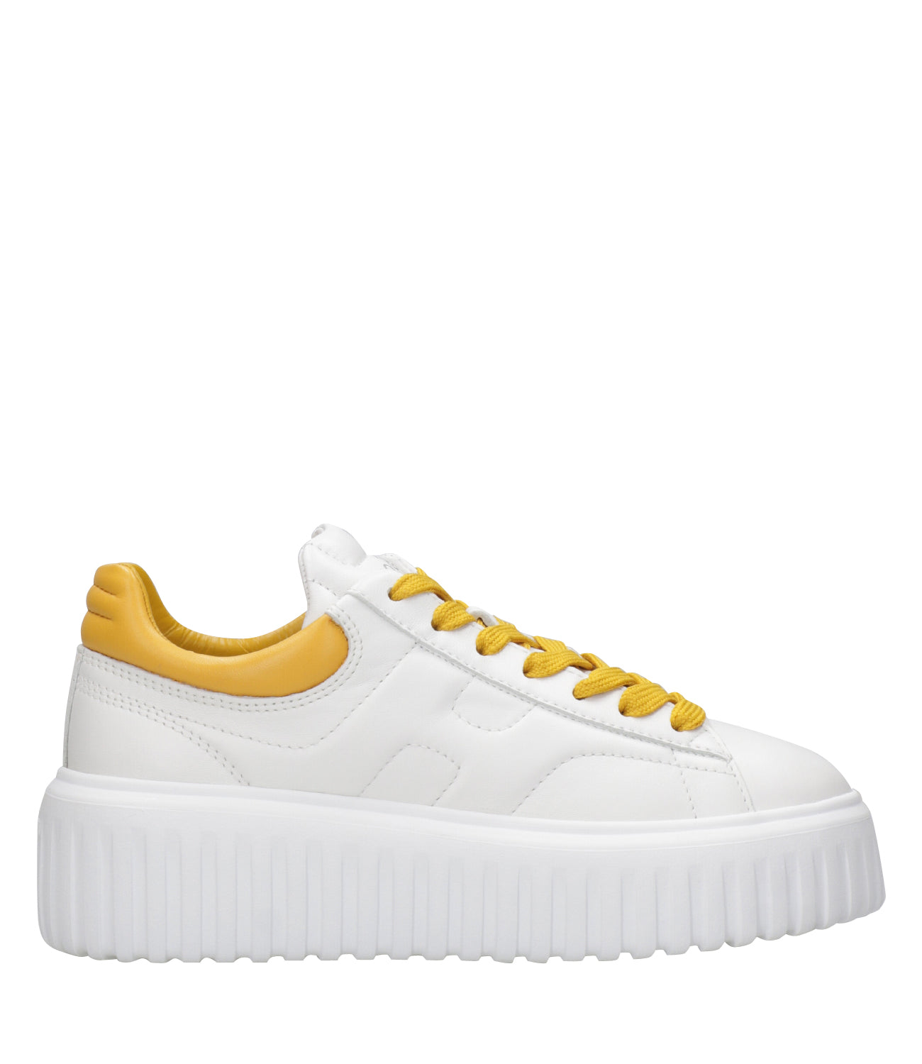 Hogan | Sneakers H-Stripes Lace-up White and Yellow
