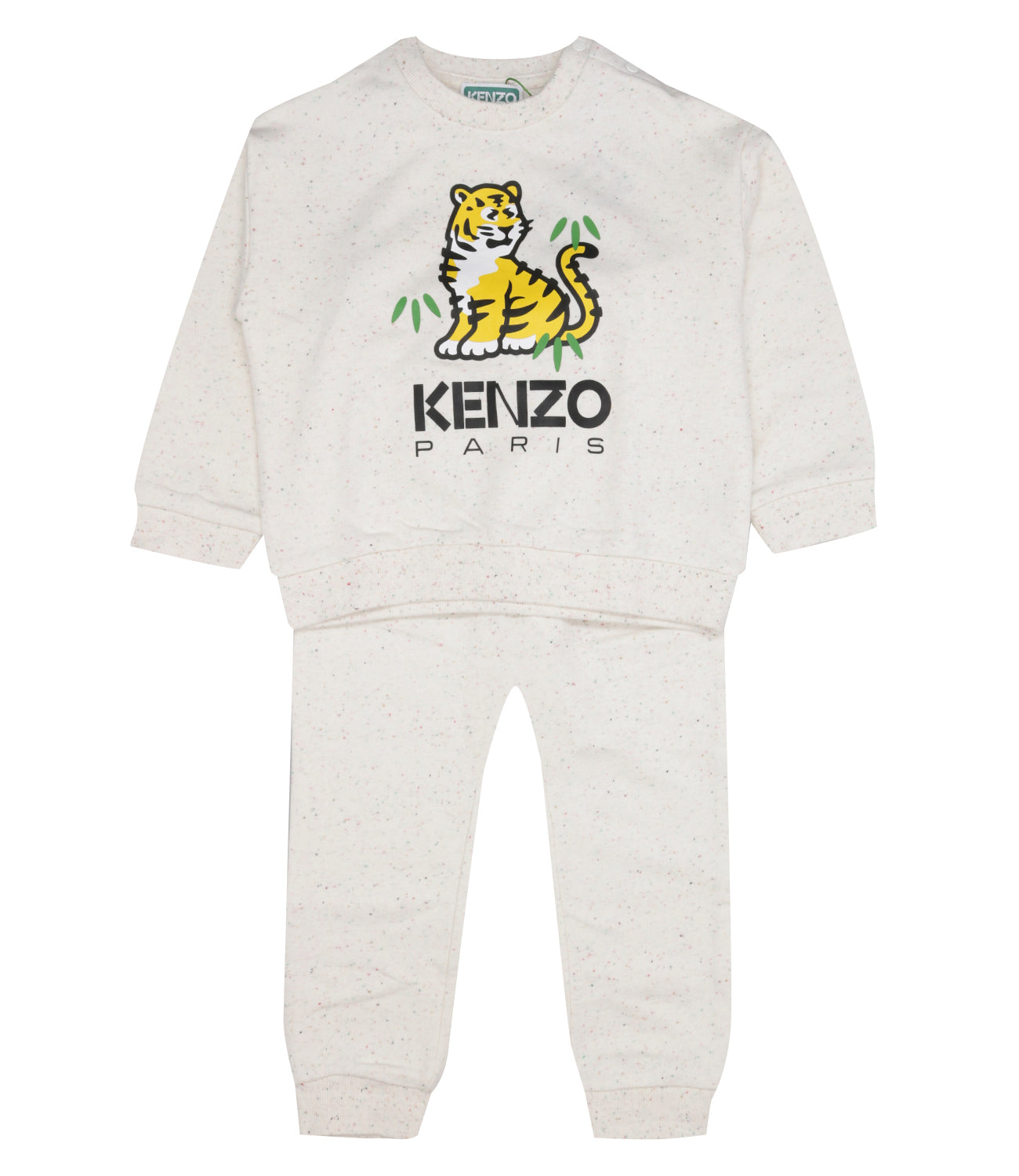 Kenzo Kids | Set Felpa e Pantalone Wicker Panna e Giallo