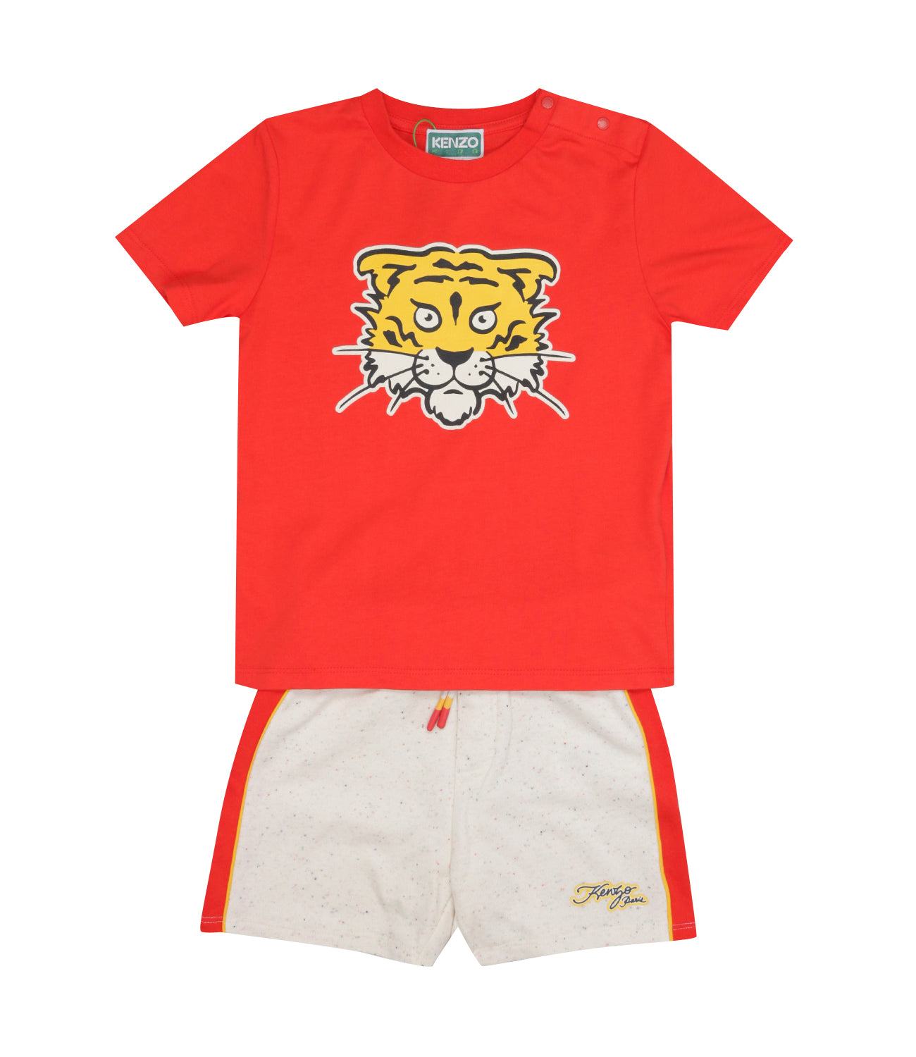 Kenzo Kids | Orange and Beige Campus Sweater and Pant Set