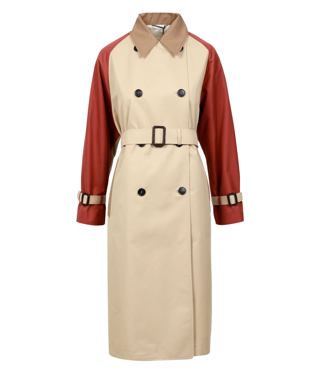 Max Mara Weekend | Beige and Bordeaux Trench Coat
