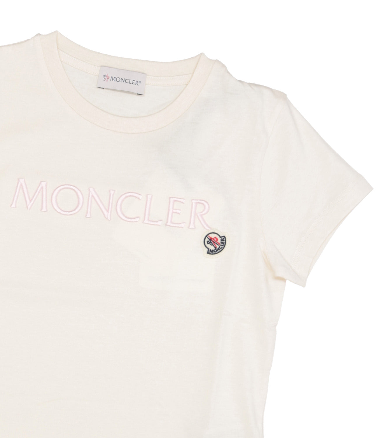 Moncler Junior | T-Shirt Beige e Rosa