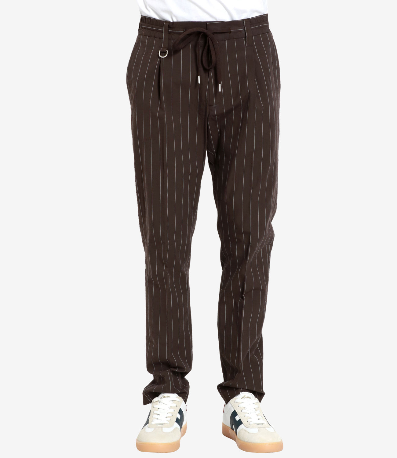 Paolo Pecora | Brown and White Trousers