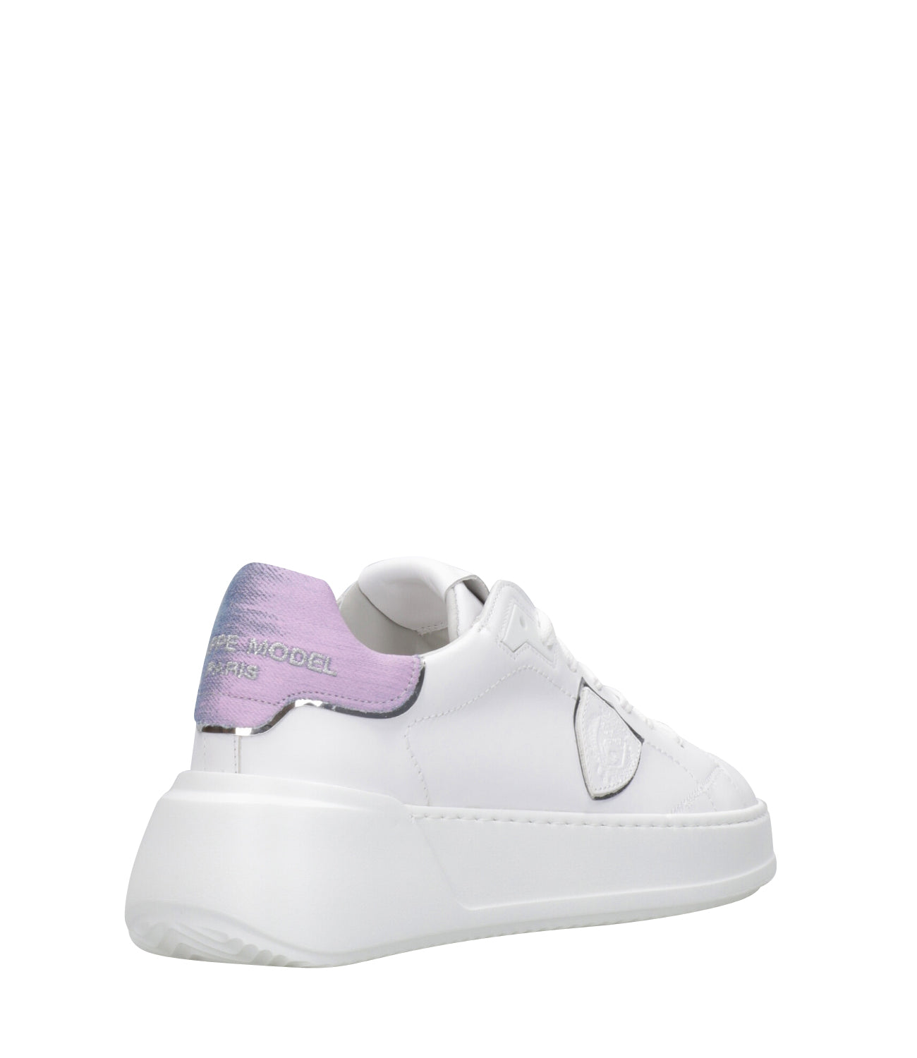 Philippe Model | Temple Low White and Fuxia Sneakers