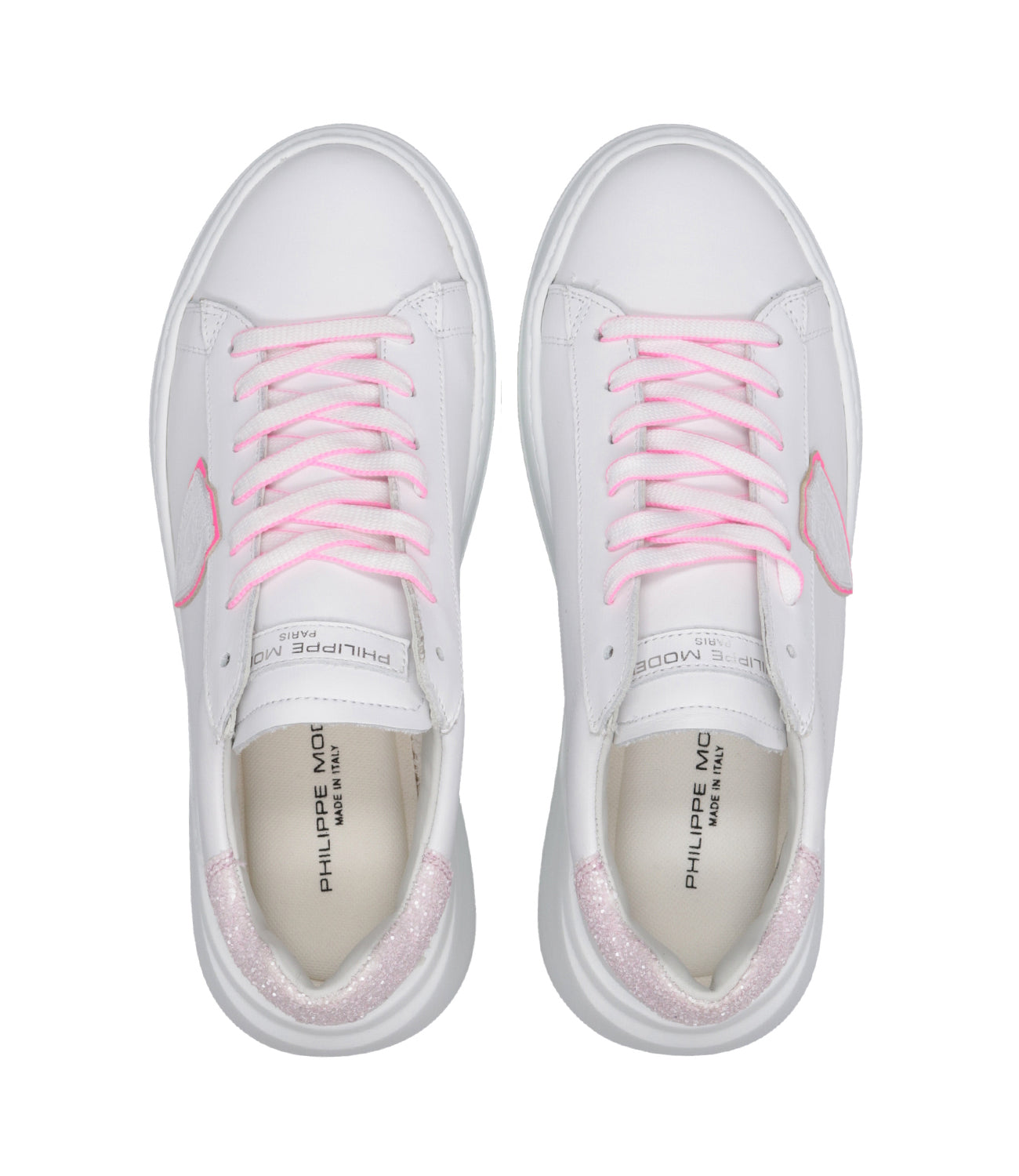 Philippe Model | Sneakers Tres Temple Low Bianco e Fuxia