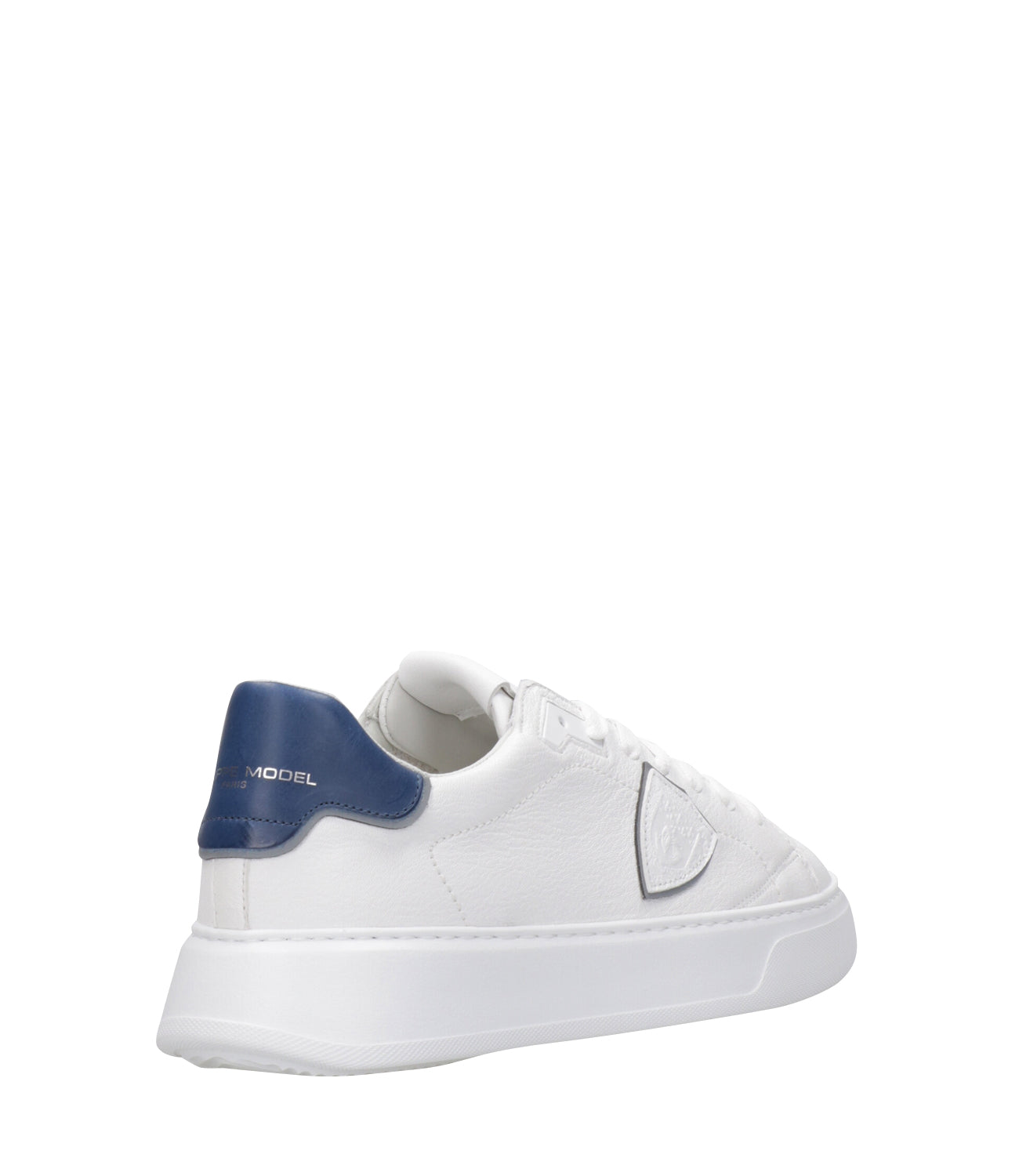 Philippe Model | Temple Low White and Blue Sneakers