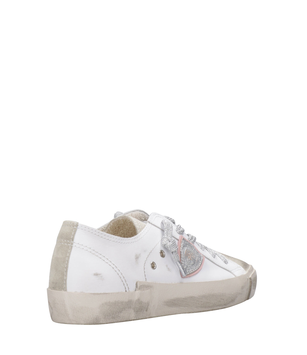 Philippe Model | PRSX Low White and Pink Sneakers