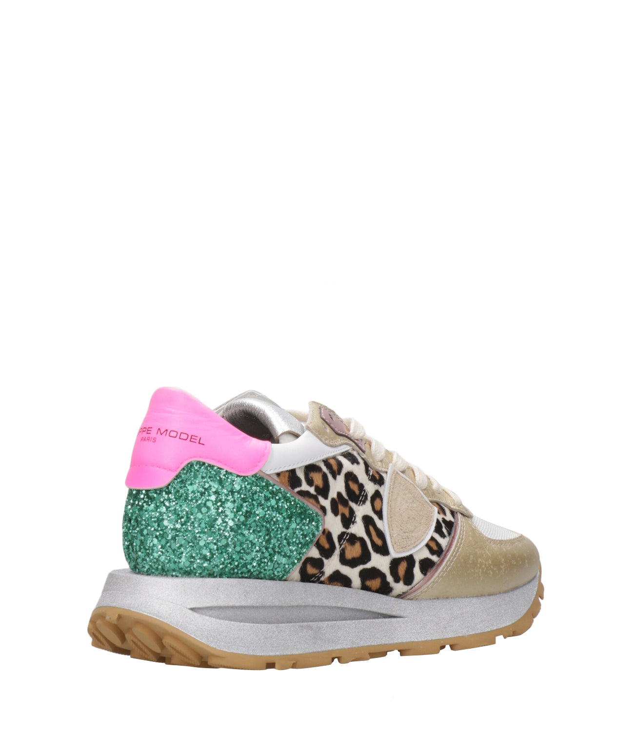 Philippe Model | White and Fuxia Sneakers