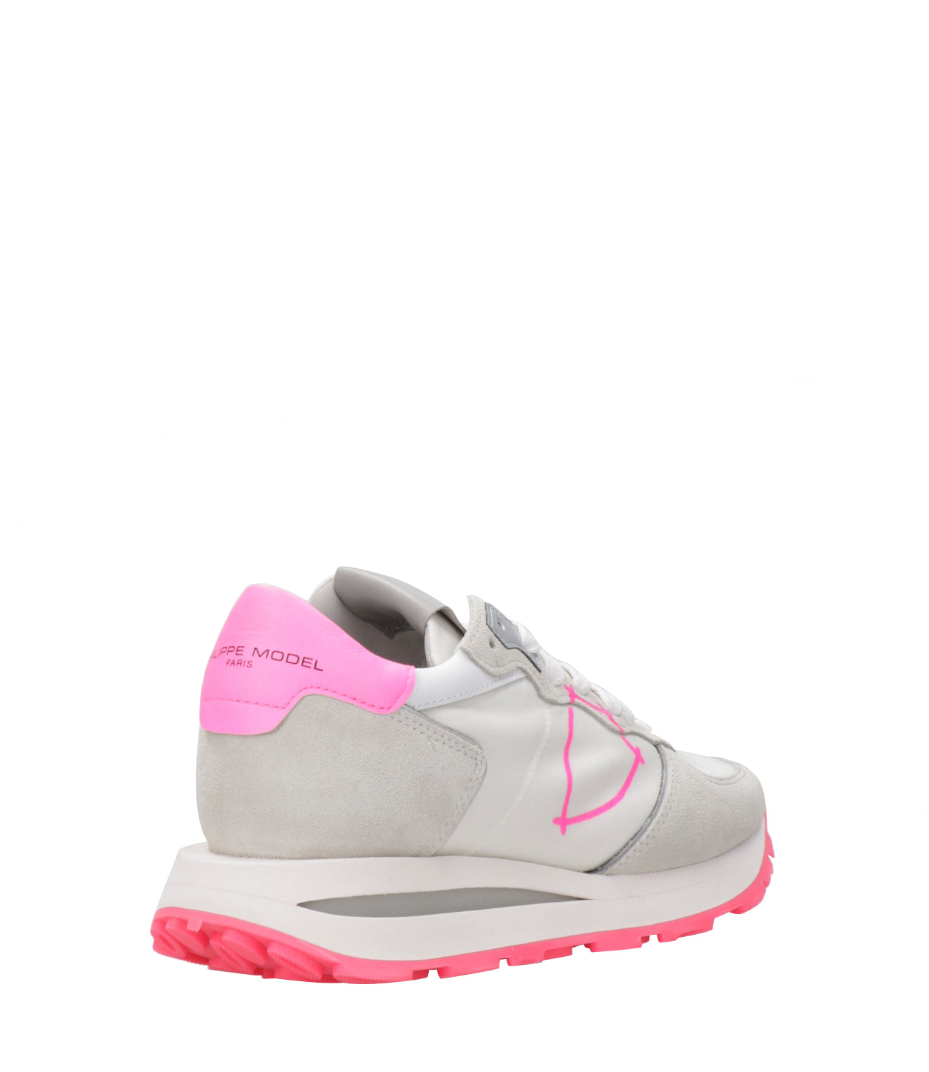 Philippe Model | Sneakers Tropez Haute Low White and Fuxia
