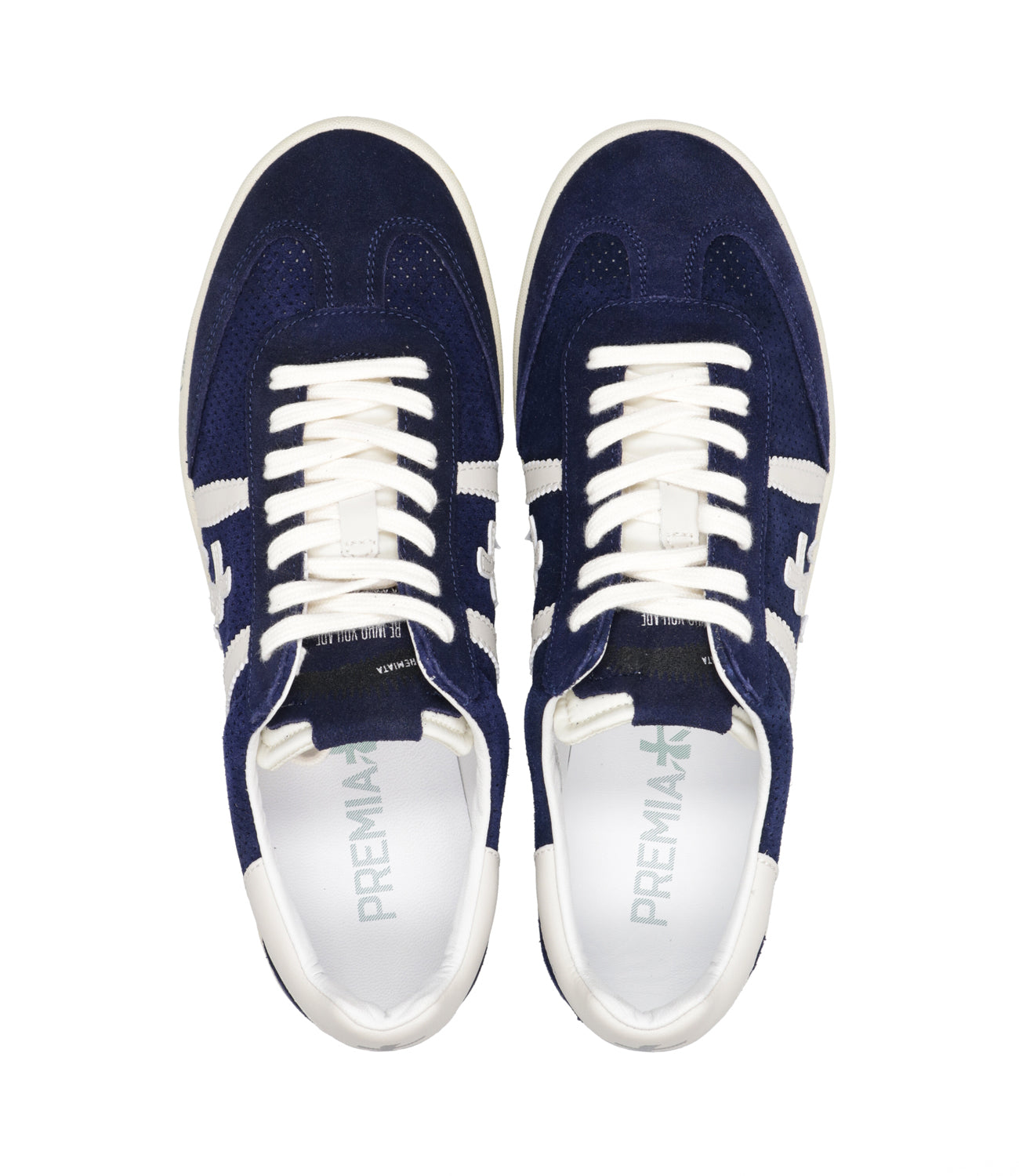 Premiata | Bonnie Navy Blue and White Sneakers