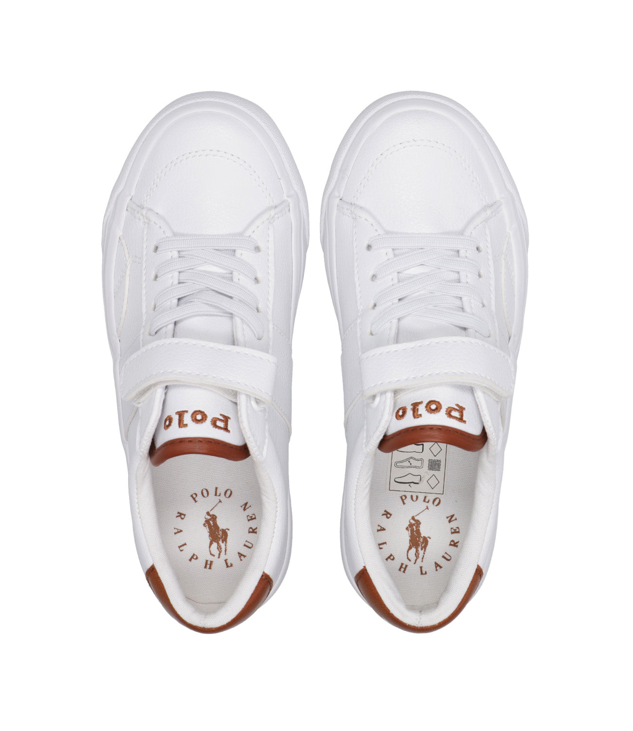 Ralph Lauren Childrenswear | Sneakers Ryley PS White and Brown