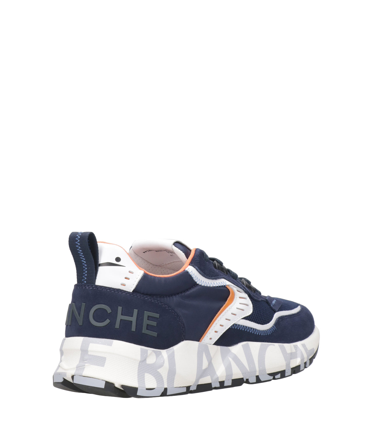 Voile Blanche | Sneakers Club01 Navy Blue and Orange