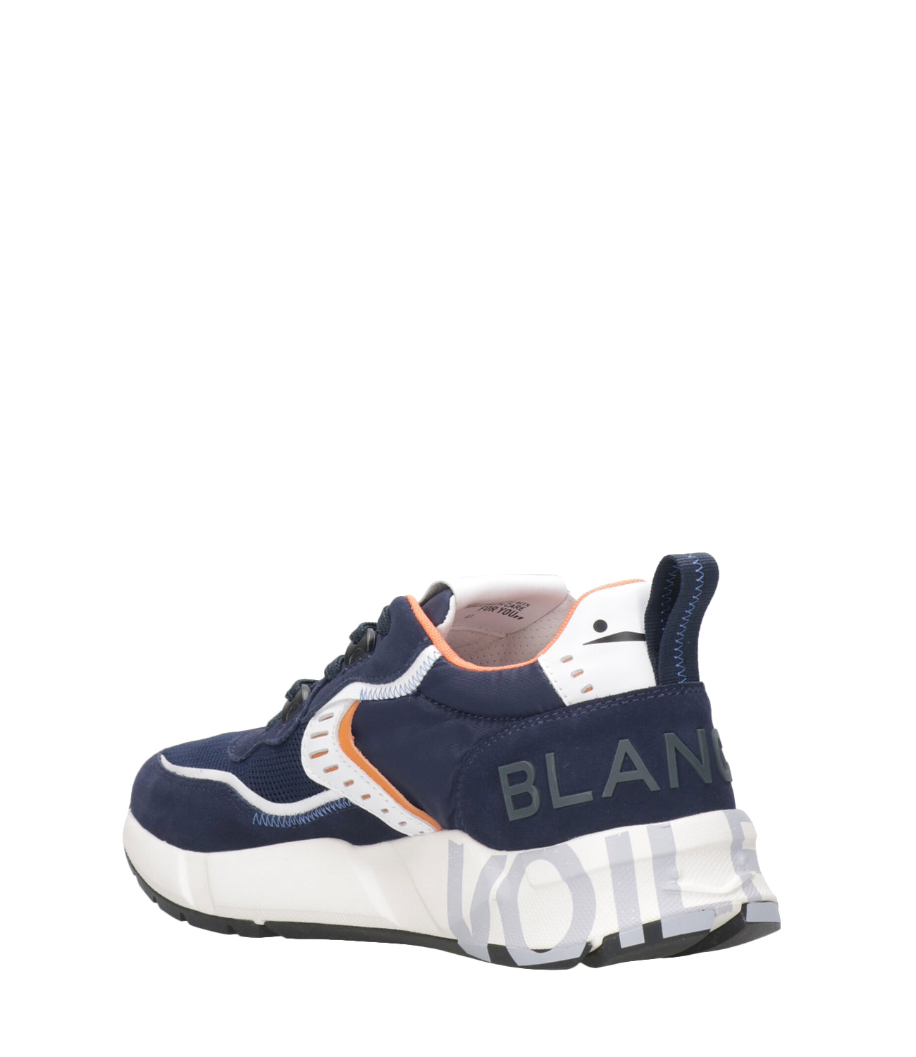 Voile Blanche | Sneakers Club01 Blu Navy e Arancione